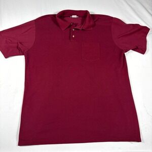 Red Kap Polo Shirt Mens XL Red Single Chest Pocket Short Sleeve Golf Performance